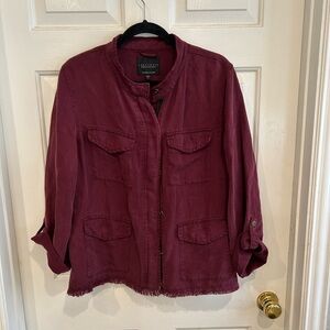 Sanctuary Women's Burgundy Utility Jacket